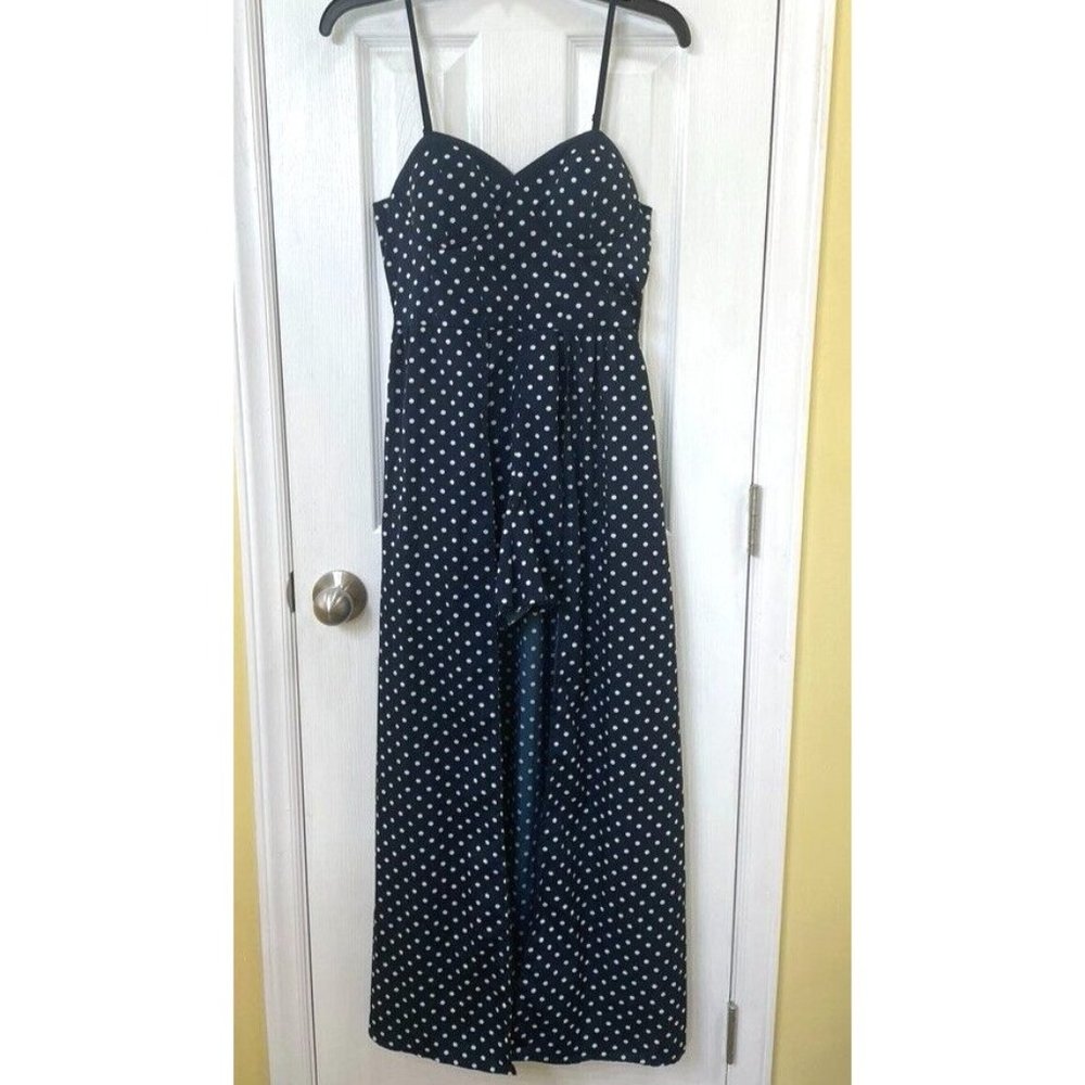 band of gypsies shorts romper jumper size M train blue white straps worn once